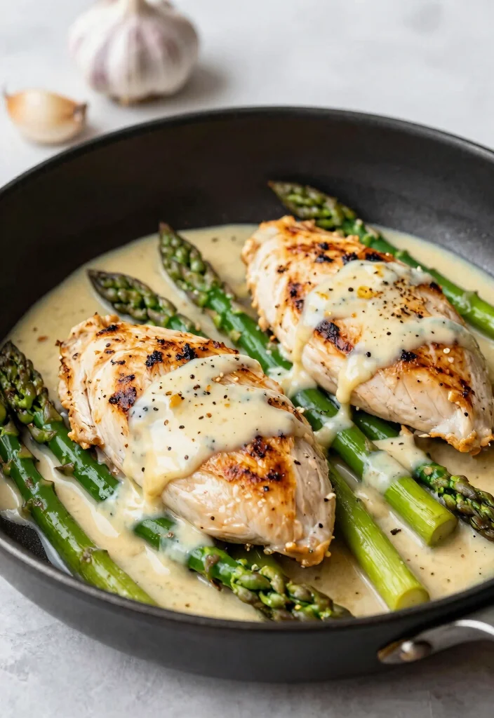 14 Easy Chicken Recipes for Quick Simple and Stress Free Cooking 11. Garlic Parmesan One Pan Chicken with Asparagus 0