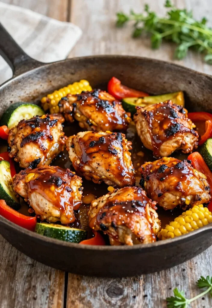 14 Easy Chicken Recipes for Quick Simple and Stress Free Cooking 4. One Pan BBQ Chicken and Veggies 0