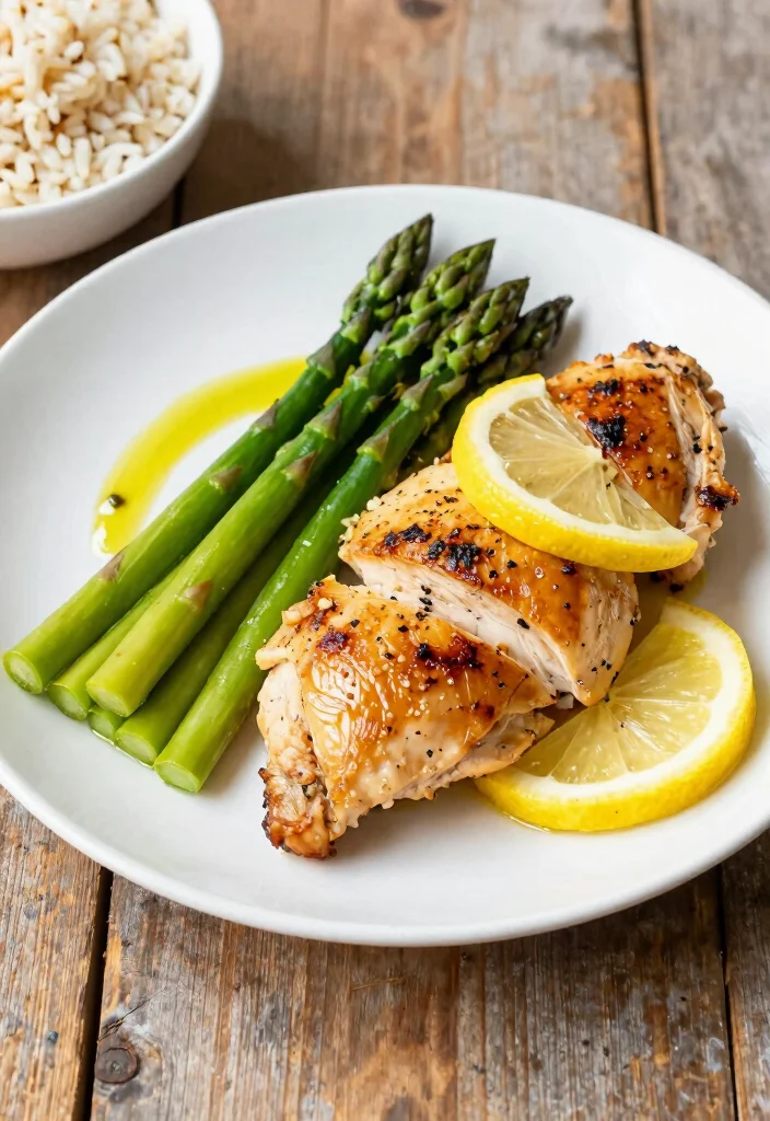 14 Healthy Chicken Recipes for Light Nutritious and Satisfying Meals 12 14 Healthy Chicken Recipes for Light Nutritious and Satisfying Meals 12. Lemon Garlic Chicken and Asparagus 0