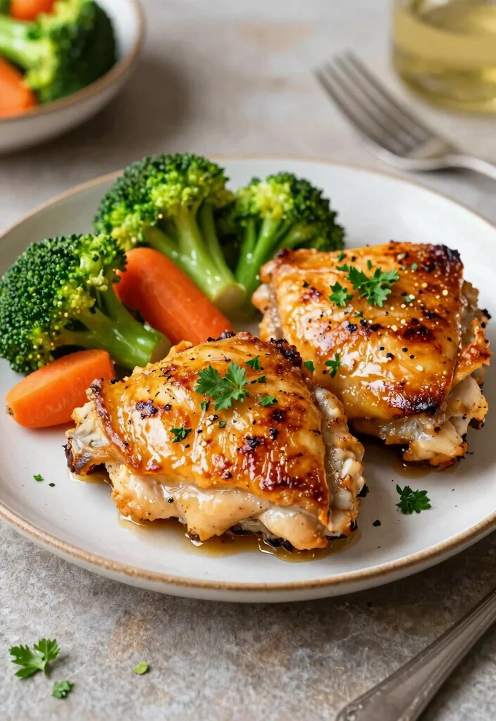 14 Healthy Chicken Recipes for Light Nutritious and Satisfying Meals 8 14 Healthy Chicken Recipes for Light Nutritious and Satisfying Meals 8. Garlic Butter Chicken Thighs 0