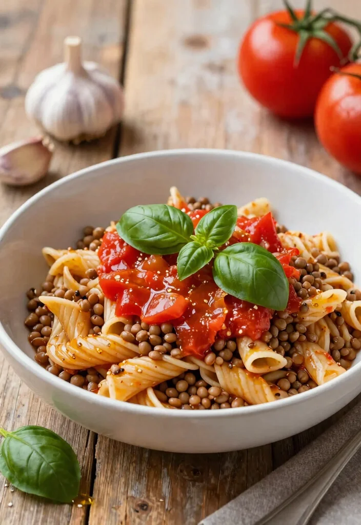 14 Healthy Pasta Recipes for Light Nutritious and Satisfying Meals 6. Lentil Pasta with Tomato Basil Sauce 0