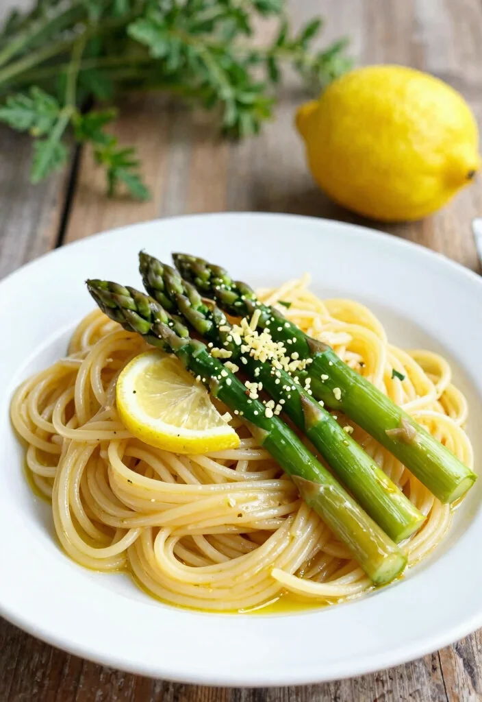 14 Vegetarian Pasta Recipes for Flavor Packed Meat Free Dinners 5. Lemon Garlic Asparagus Pasta 0