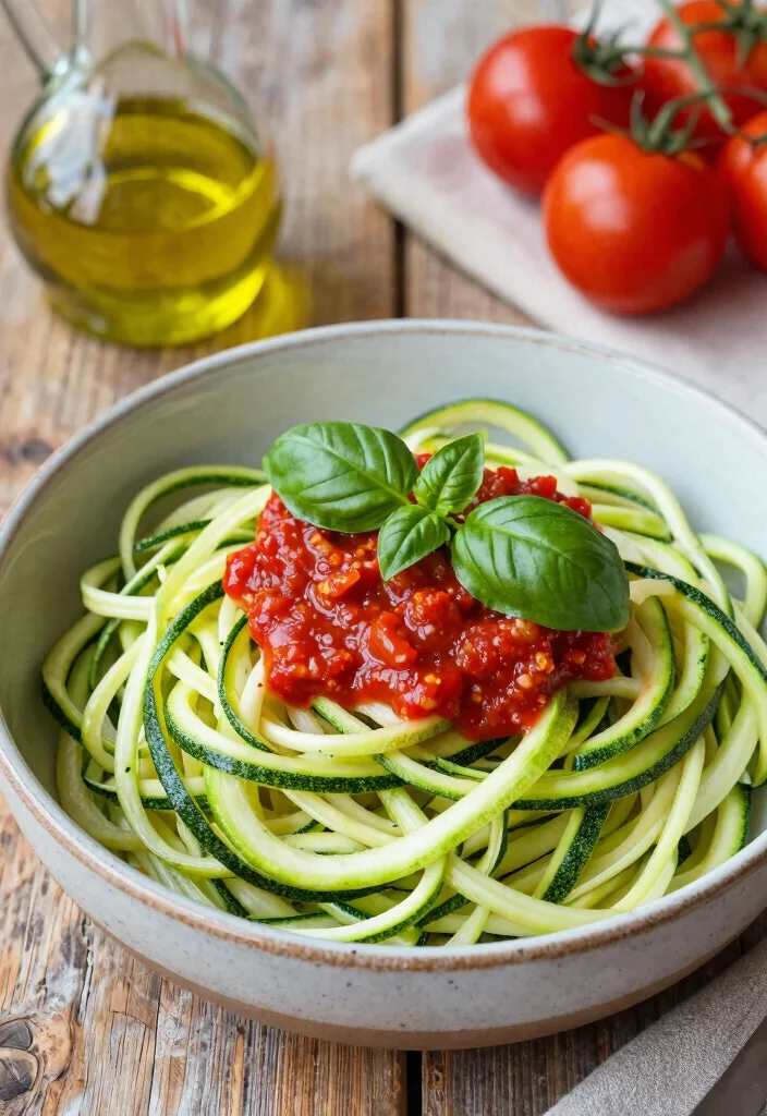 14 Vegetarian Pasta Recipes for Flavor Packed Meat Free Dinners 6. Zucchini Noodles with Marinara 0